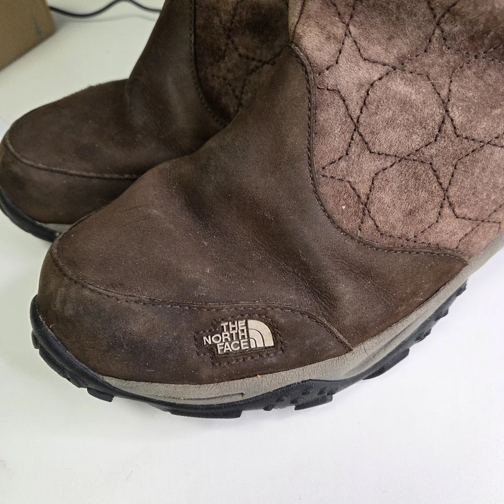The North Face Primaloft Womens Winter‎ Insulated Brown Boots Back Zip Size 10
